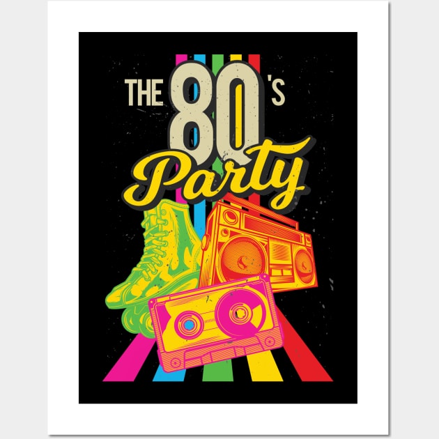 80's Party Life Wall Art by ManxHaven